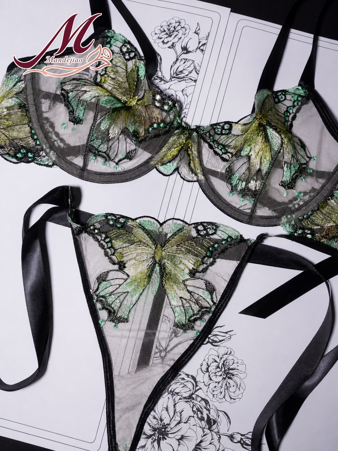 Lace Lingerie Set style HXZ-3004, view 1 of 3